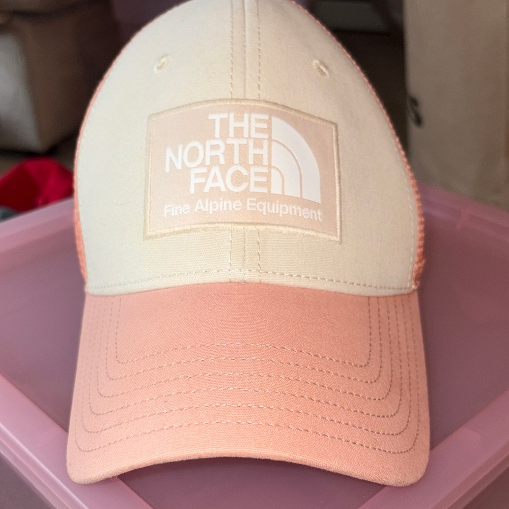 The North Face Cream & Coral Trucker Cap